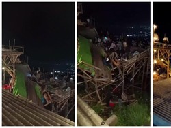 Kafe di Lampung Ambruk Saat Tahun Baru, Pengunjung Panik