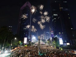 Viral Letusan Balon Saat Malam Tahun Baru di Bundaran HI, Tak Ada Korban