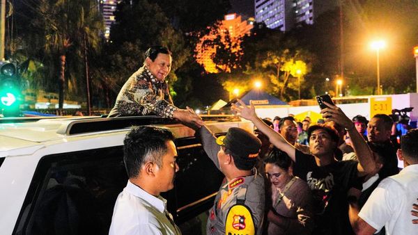Potret Kapolri Bertemu Prabowo di Bundaran HI Saat Cek Pengamanan Tahun Baru