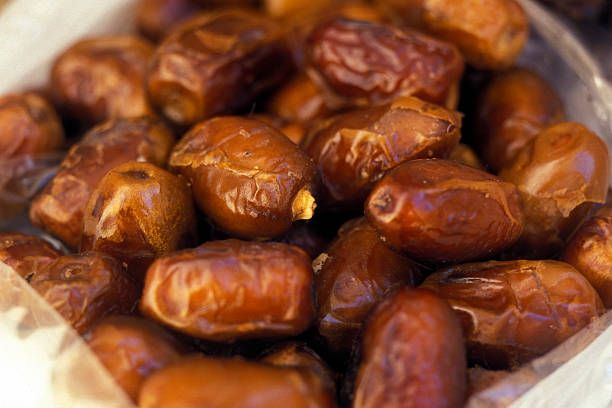 dates at the market in the Oasis and village of Siwa in the lybian or western desert of Egypt in north africa