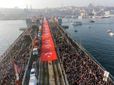 Tahun Baru 2025, Warga Turki Gelar Unjuk Rasa Stop Genosida di Gaza