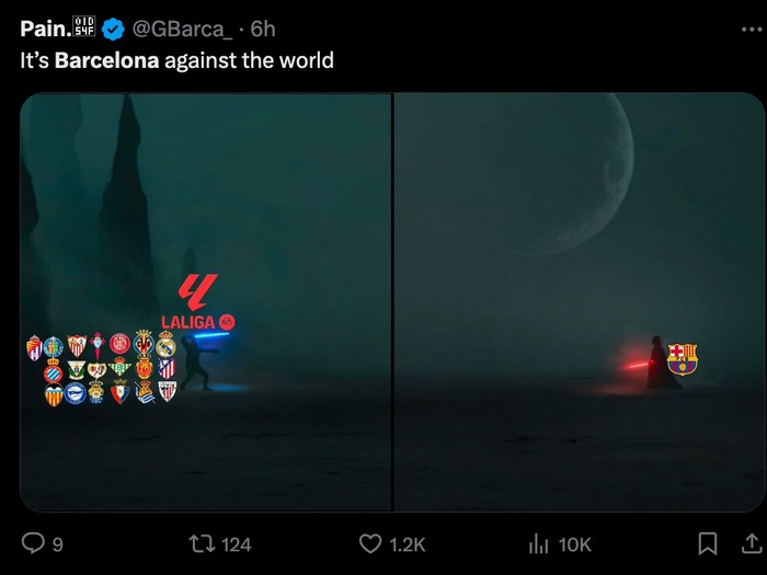 meme sepakbola,meme barcelona,meme,barcelona,dani olmo,joan laporta,meme liga spanyol