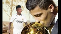 Rodri dibilang pemenang tepat Ballon dOr usai Vinicius Jr kena kartu merah saat Real Madrid sedang ketinggalan 0-1 dari Valencia. Foto: dok. Internet/X (Twitter)