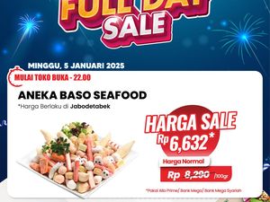 Aneka Baso Seafood Rp 6.632/100 Gram di Transmart Full Day Sale