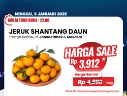 Jeruk Shantang Daun Cuma Rp 3.900/100 Gram di Transmart Full Day Sale