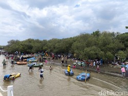 Menikmati Suasana Dermaga Rindu Taman Mangrove Pantai Kejawanan