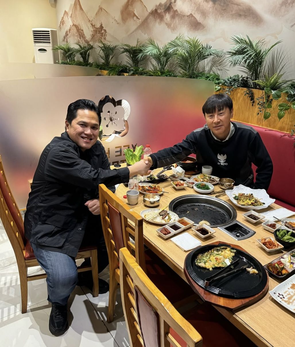 Erick Thohir Senang Jajan Enak hingga Makan Bareng Shin Tae-yong