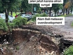 Ambrol Sejak Akhir 2024, Jembatan di Puri Gading Jimbaran Kini Tak Tersisa