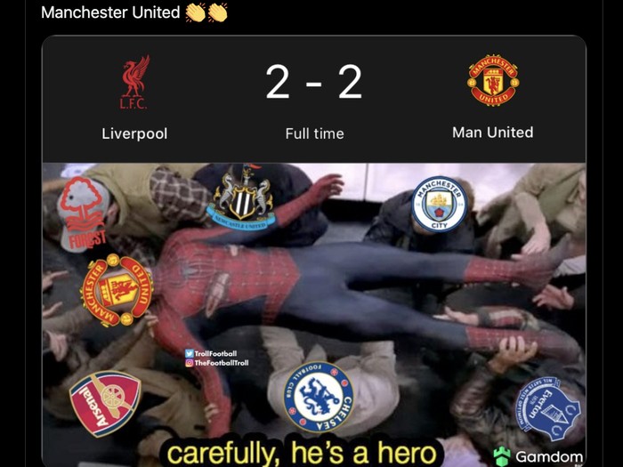 Meme Liverpool vs MU