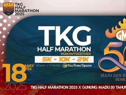 Tiket Reguler TKG Half Marathon 2025 X Gunung Madu Tersedia di Sini