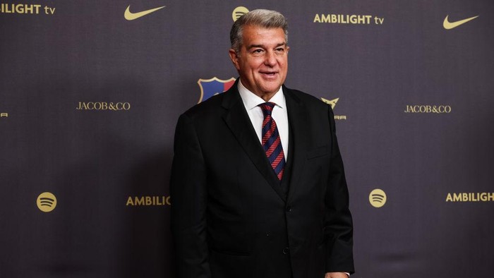 BARCELONA, SPAIN - NOVEMBER 29: Joan Laporta, President of FC Barcelona attends the 125th Anniversary Gala of FC Barcelona photocall at Gran Teatre del Liceu on November 29, 2024 in Barcelona, Spain. (Photo By Javier Borrego/Europa Press via Getty Images)
