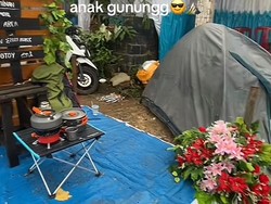 Viral Pernikahan ala Anak Gunung di Sukabumi, Dekornya Tenda dan Alat Masak