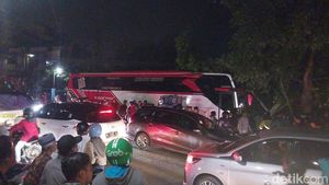 Penampakan Bus Pariwisata Perenggut Nyawa di Kota Batu