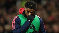 Marcus Rashford. Pada Januari 2025 lalu Rashford, yang tidak lagi terpakai di Manchester United, menolak tawaran dari beberapa klub Arab Saudi dalam usahanya menghidupkan kembali karier. Foto: REUTERS/Phil Noble