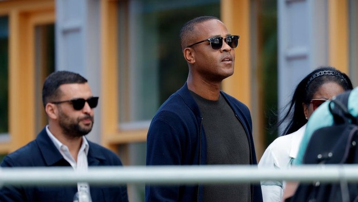 S-GRAVENZANDE, NETHERLANDS - SEPTEMBER 7: Patrick Kluivert present at the Holland U18 match of his son Shane Kluivert of Holland U18  during the  U18 Men match between Holland U18 v Italy U18 at the Sportpark Juliana on September 7, 2024 in s-Gravenzande Netherlands (Photo by Stan Oosterhof/Soccrates/Getty Images)