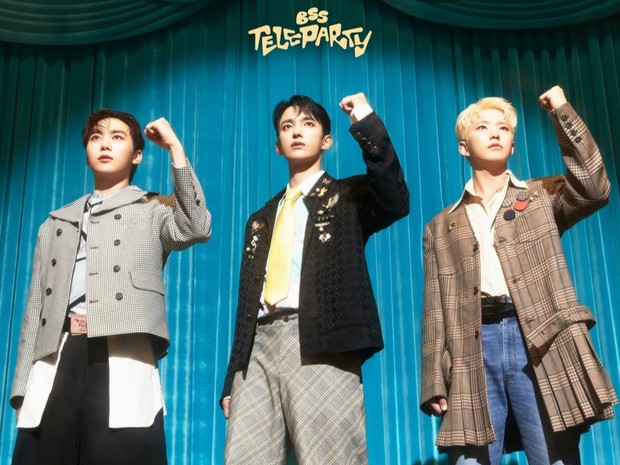 Potret BSS dalam foto konsep single album 'TELEPARTY'