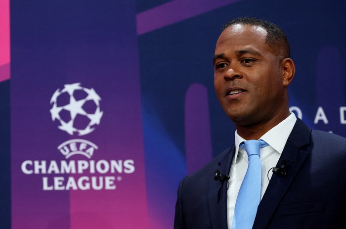 FILE PHOTO: Soccer Football - Champions League - Quarter-Final and Semi-Final draw - Nyon, Switzerland - March 17, 2023 Patrick Kluivert during the draw REUTERS/Denis Balibouse/File Photo