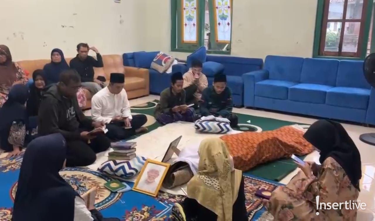 Suasana rumah duka Haji Qomar di kawasan Tangerang.