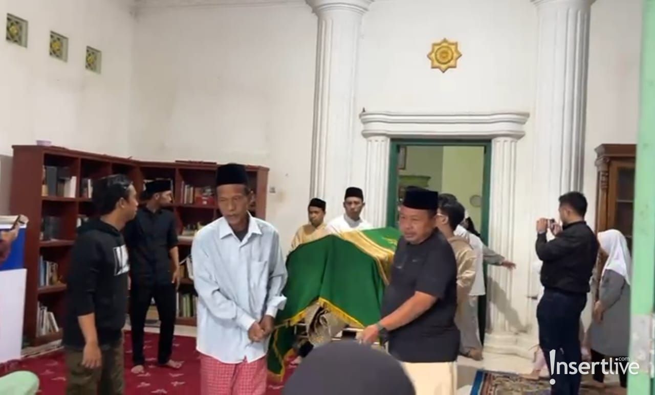 Suasana rumah duka Haji Qomar di kawasan Tangerang.