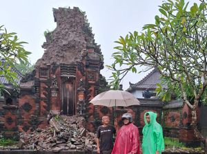 Dihajar Hujan Badai, Candi Ratusan Tahun di Bali Roboh Dihajar Hujan Badai, Candi Ratusan Tahun di Bali Roboh