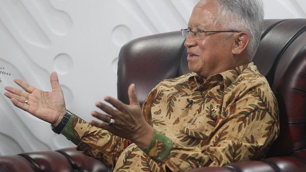 Menteri Pendidikan Tinggi, Sains, dan Teknologi (Mendiktisaintek), Prof. Satryo Soemantri Brodjonegoro saat menerima wawancara khusus detikcom di Kemendiktisaintek, Jakarta Jumat (10/1/2024)