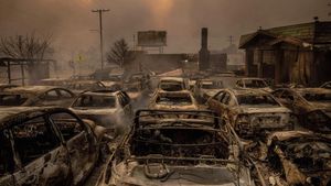 Mobil-mobil Hangus Jadi Saksi Bisu Ganasnya Kebakaran Hutan di California