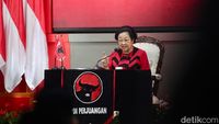 Potret Megawati Pidato Tegas di HUT Ke-52 PDIP