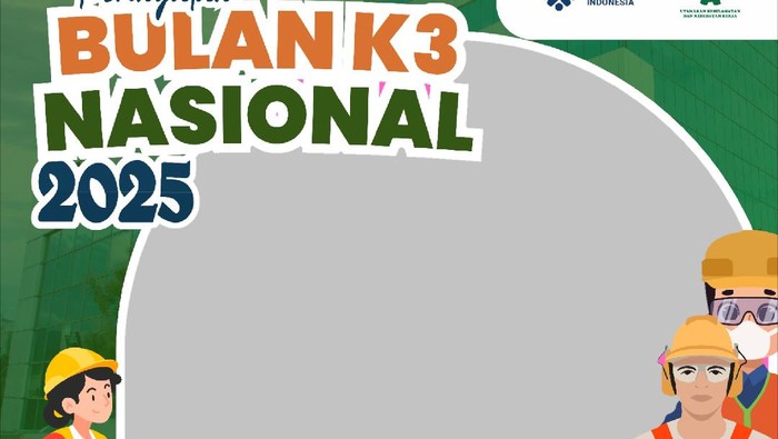 Twibbon Peringatan K3 Nasional 2025 hari Kesehatan