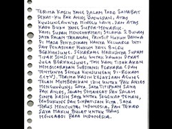 Tulisan Tangan Tom Lembong Usai Dijenguk Anies di Tahanan: Tak Bahas Perkara