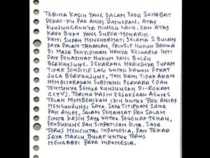 Tulisan Tangan Tom Lembong Usai Dijenguk Anies di Tahanan: Tak Bahas Perkara Tulisan Tangan Tom Lembong Usai Dijenguk Anies di Tahanan: Tak Bahas Perkara