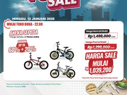 Aneka Sepeda Dibanderol Mulai Rp 1 Jutaan di Transmart Full Day Sale