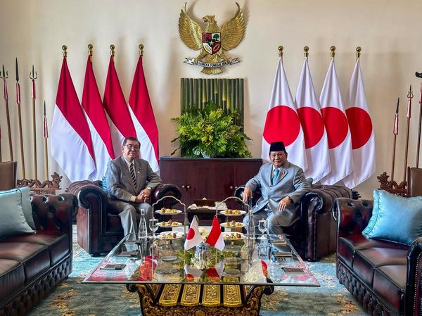 Momen Prabowo Terima Kunjungan PM Jepang Shigeru Ishiba