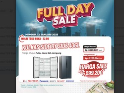 Kulkas Side by Side 436L Hemat Rp 2,6 Juta di Transmart Full Day Sale