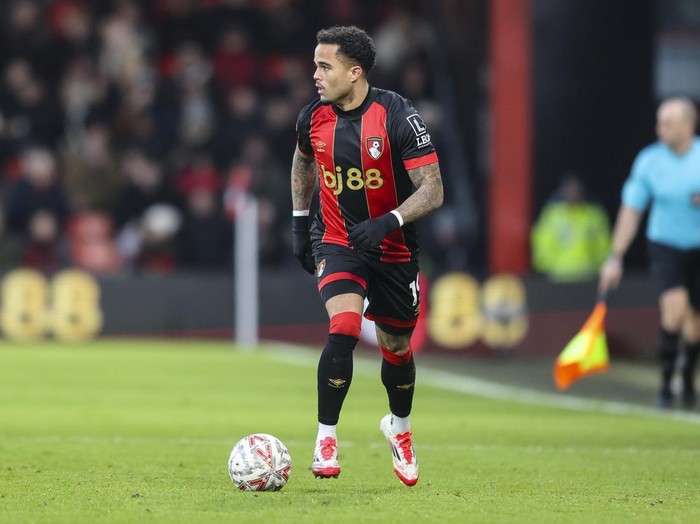 BOURNEMOUTH, ENGLAND - JANUARY 11: Justin Kluivert of Bournemouth during the Emirates FA Cup Third Round match between AFC Bournemouth and West Bromwich Albion at Vitality Stadium on January 11, 2025 in Bournemouth, England. (Photo by Robin Jones - AFC Bournemouth/AFC Bournemouth via Getty Images)