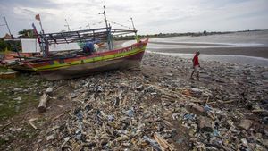 Pantai Dadap Indramayu Dipenuhi Sampah