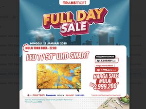 Smart LED TV 50 UHD Diskon Jumbo di Transmart Full Day Sale