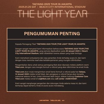 Pembatalan konser Taeyang BIGBANG di Jakarta