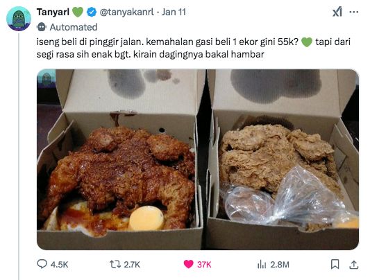 Ayam Goreng Seekor Rp 55 Ribu Jadi Perdebatan Mahal atau Murah