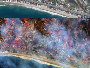 Penampakan Foto Satelit Kota Los Angeles Sebelum dan Sesudah Kebakaran