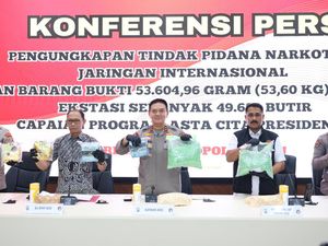 Polda Riau Gagalkan Peredaran 53,6 Kg Sabu-49 Ribu Ekstasi, 4 Kurir Ditangkap