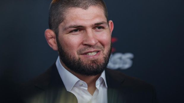  Former UFC welterweight champion Khabib Nurmagomedov walks the red carpet prior to the UFC Hall of Fame Class of 2022 Induction Ceremony at T-Mobile Arena on June 30, 2022 in Las Vegas, Nevada.   Carmen Mandato/Getty Images/AFP (Photo by Carmen Mandato / GETTY IMAGES NORTH AMERICA / Getty Images via AFP)