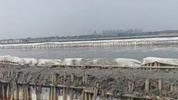 Pagar laut misterius di Bekasi