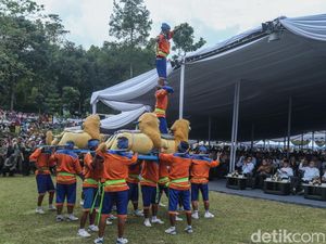 Taburan Hadiah Panjat Pinang di Momen Hari Desa