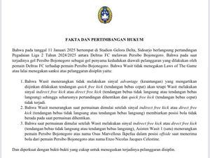 Komdis PSSI Batalkan Gol Persibo ke Gawang Deltras FC