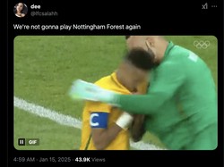Liverpool bersyukur banget sudah tidak menghadapi Forest lagi musim ini, setelah 1 kali kalah dan 1 kali seri. Foto: dok. Internet/X (Twitter)