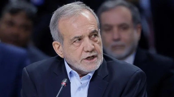 Iranian President Masoud Pezeshkian speaks during a plenary session in the outreach/BRICS Plus format at the BRICS summit in Kazan, Russia October 24, 2024. (File photo: Reuters) Presiden Iran