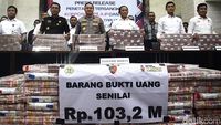 Ini Tumpukan Uang Rp 103,2 Miliar Disita dari Kasus Judol