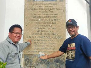 Prasasti Peninggalan Belanda Kembali Ditemukan di Kantor Ledeng Palembang