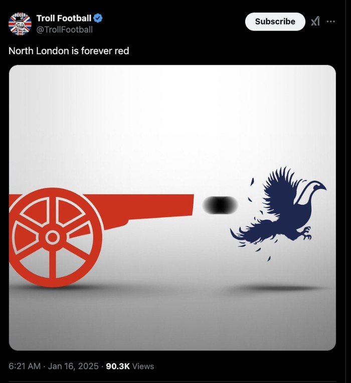 Meme Arsenal vs Tottenham