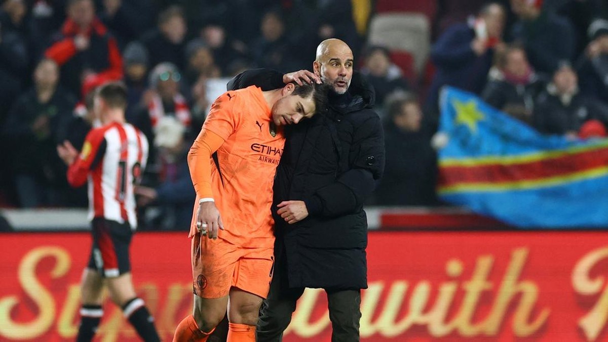 Ini isi omelan Pep Guardiola ke Stefan Ortega (Action Images via Reuters/Matthew Childs)